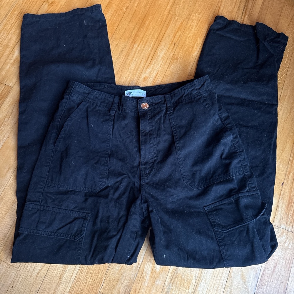 Zara Women's Black Cargo Pants